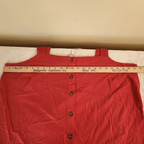 Market & Spruce Wide Strap Camisole  Size 1X Red/Orange - Picture 5 of 8